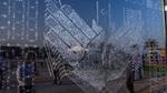 Shattered glass artwork sponsored by Comfort