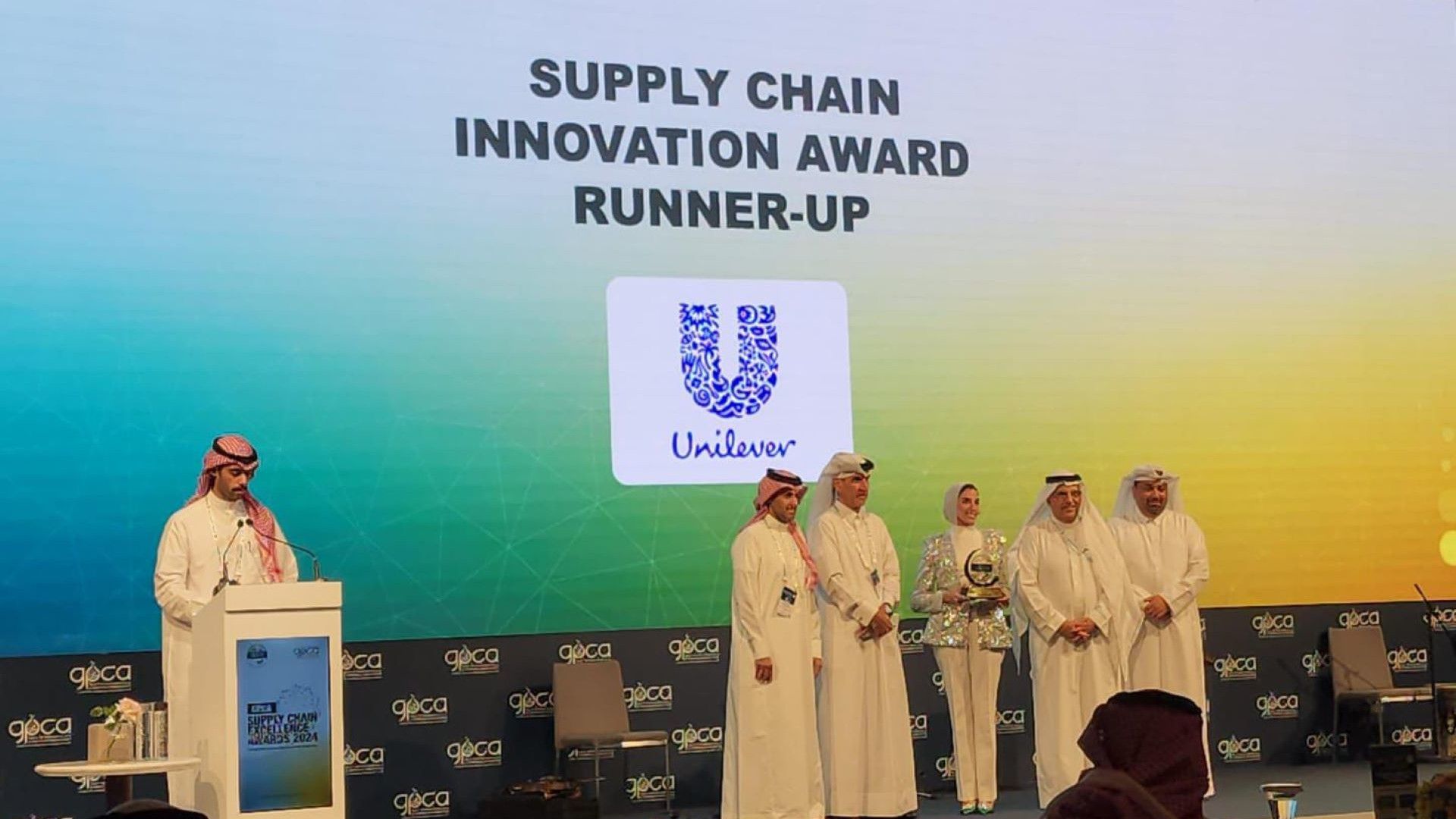 Winners accept prize at the Supply Chain Innovation Award Runner-Up ceremony.