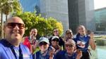 Employees grouped together at the marathon