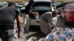Products hampers ready to be distributed to needy families