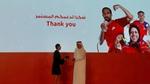Receiving award from UAE Special Olympics
