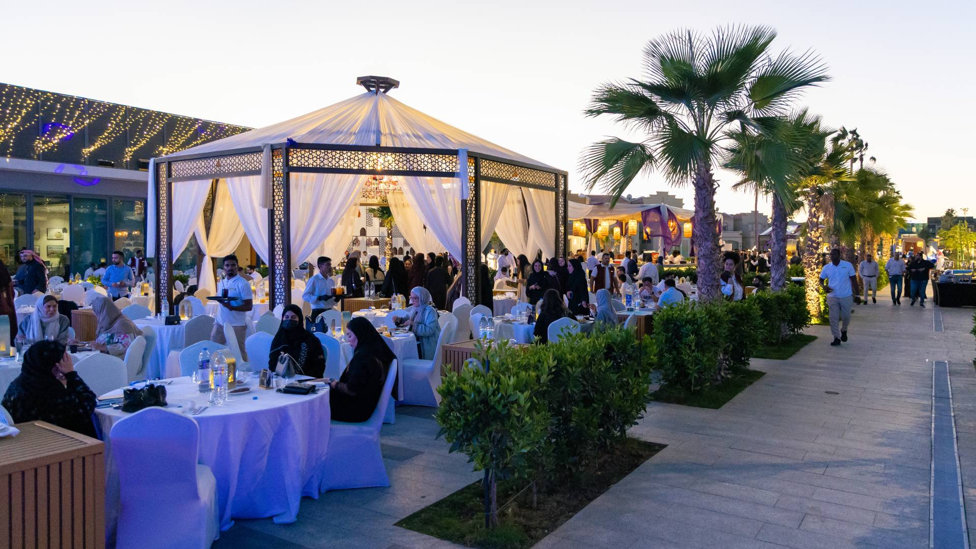 Employees gathering for iftar 